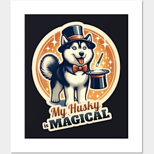 Husky Magician Posters and Art